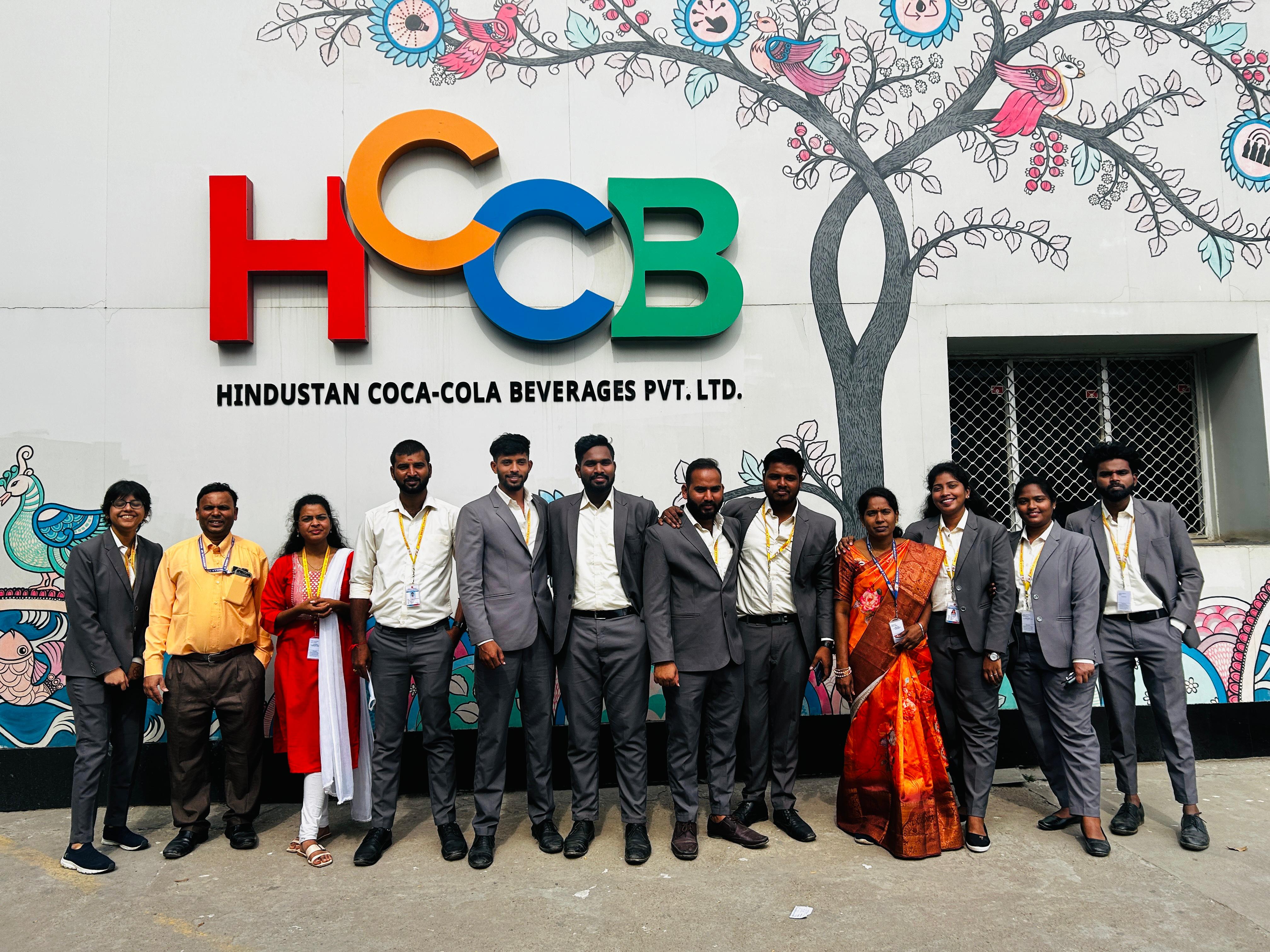 (Sr) COCA -COLA INDUSTRIAL VISIT of 2022 -24 batch on 19.12.2023